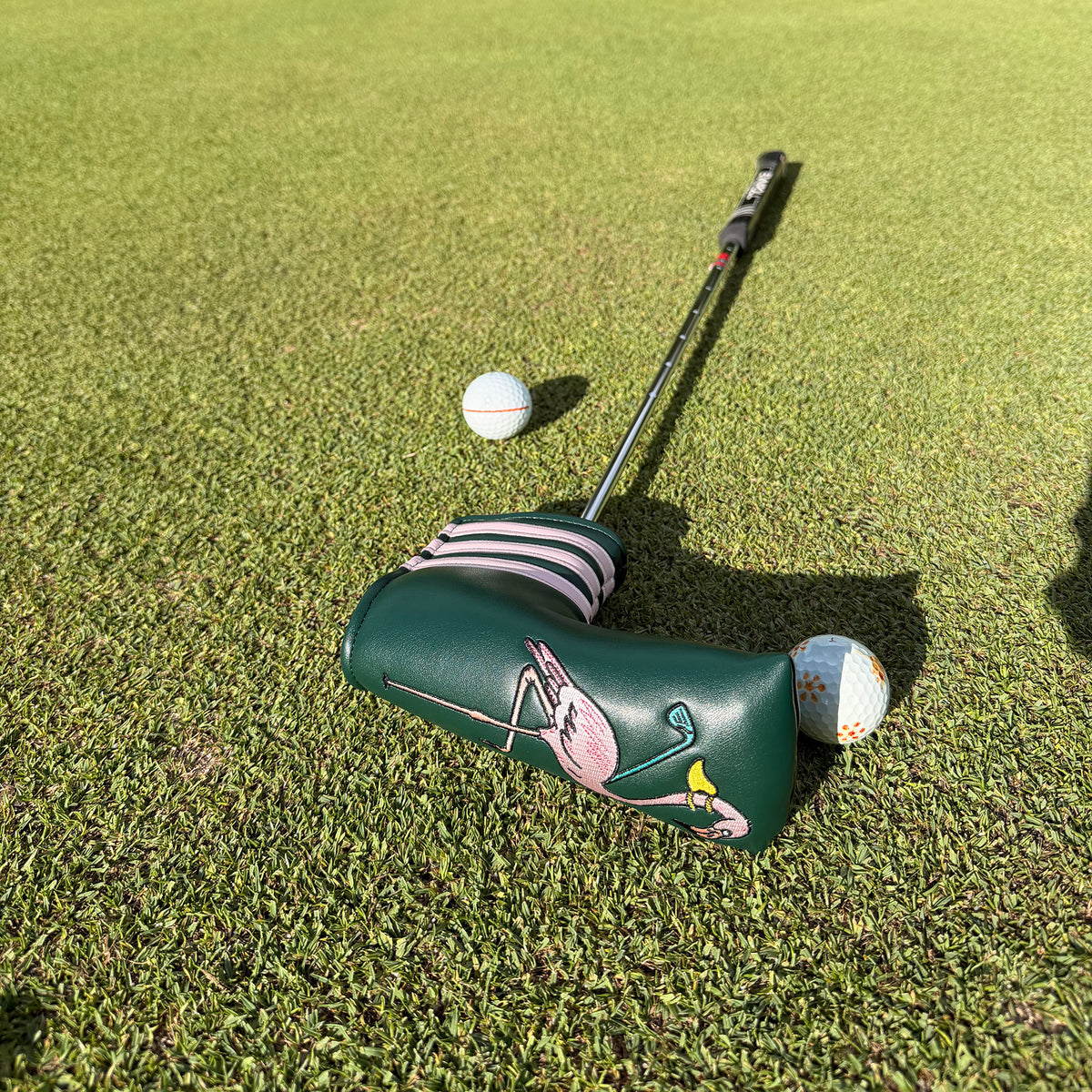 Golf Golf Club Headcover, Premium Embroidery PU Leather Blade Mallet Putter
