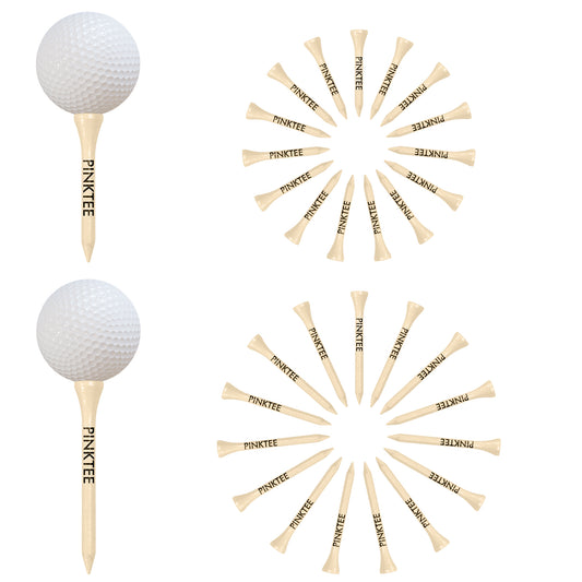 Golf Tees, 30Pcs Bamboo Golf Simulator Tees for Golf Practice Training, 2 3/4 Inch & 2 1/8 Inch