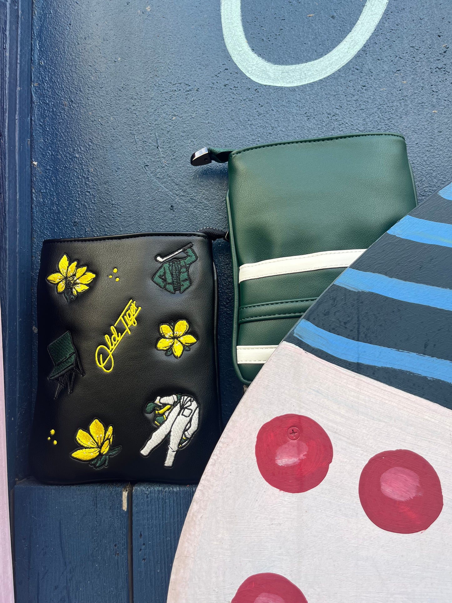 Golf Valuables Pouch with Zipper Leather Golf Tee Bag Waterproof for Men and Women