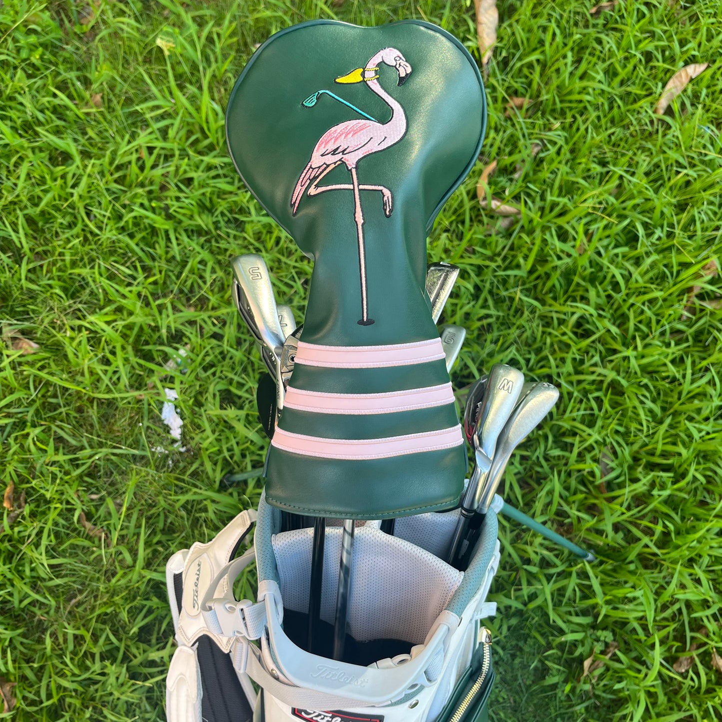 PINKTEE Golf Club Headcover Fits All Drivers Premium Leather Funny Golf Club Head Covers for Women Men