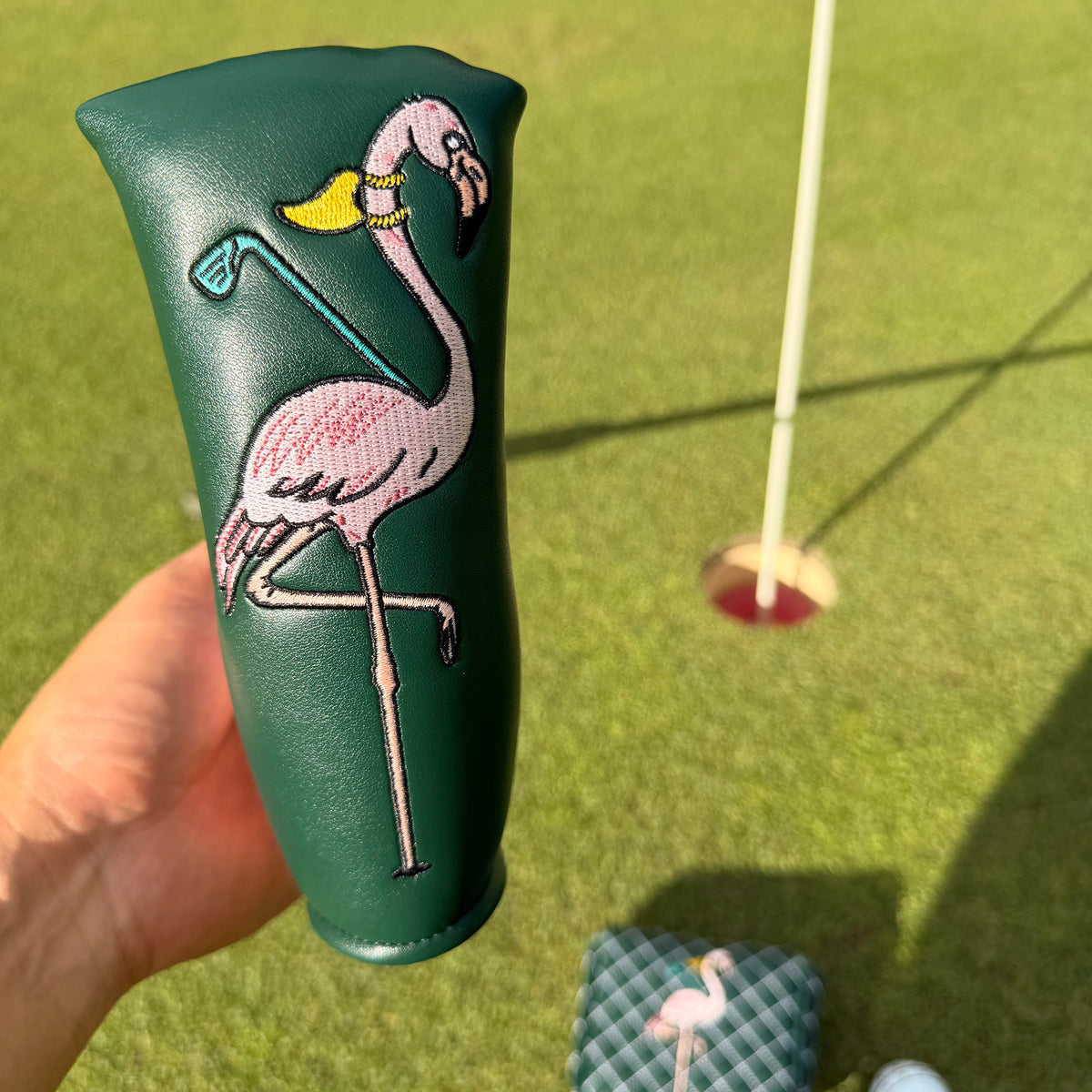 Golf Golf Club Headcover, Premium Embroidery PU Leather Blade Mallet Putter