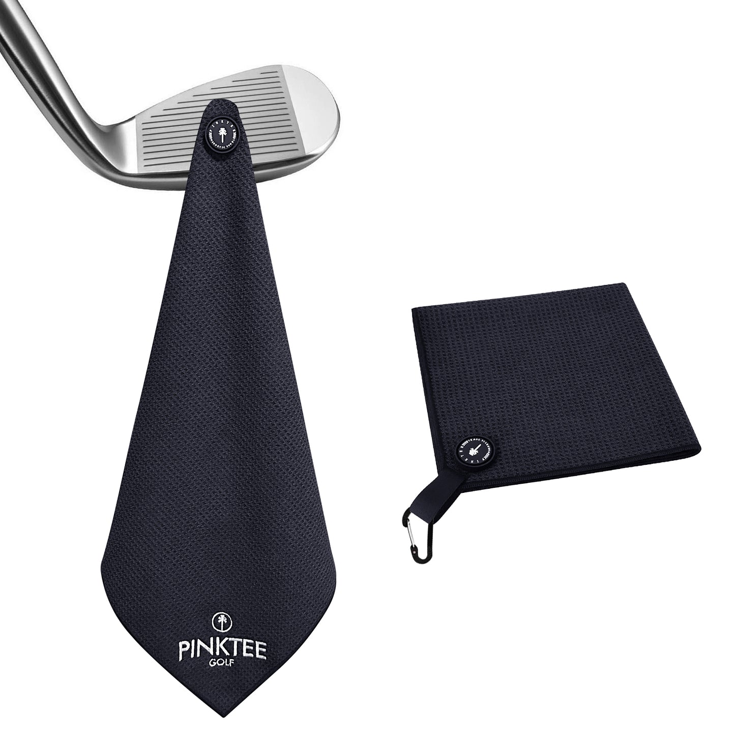 Magnetic Golf Towel, Black 18x18'' Microfiber Golf Towel Golf Gifts for Men Women