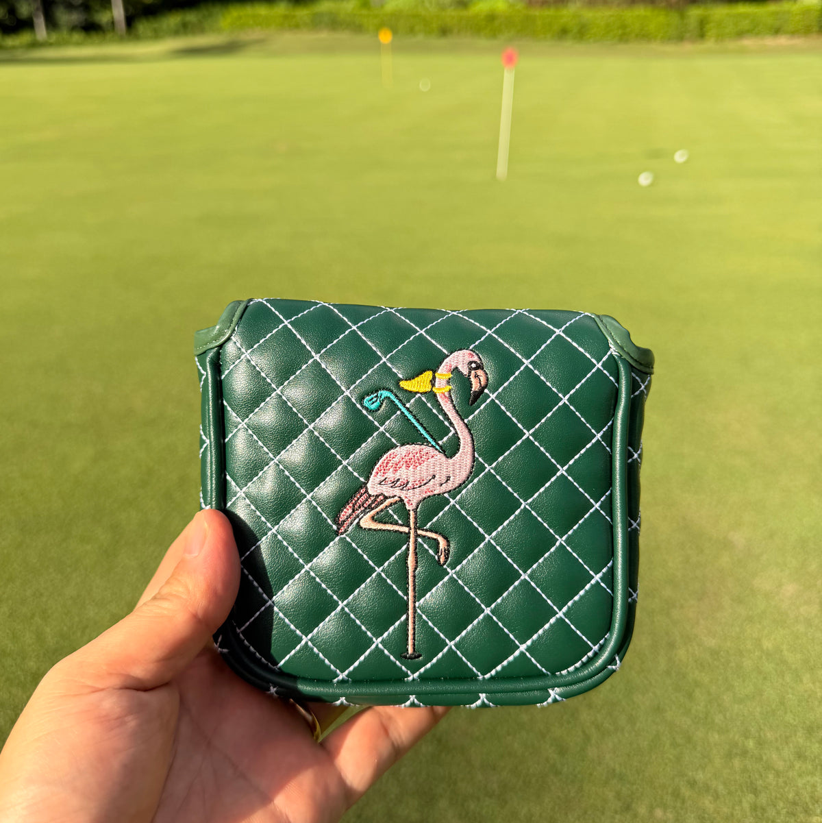 Golf Putter Cover, Premium Embroidery PU Leather, Blade Mallet Putter Headcover, Protector for Golf Club