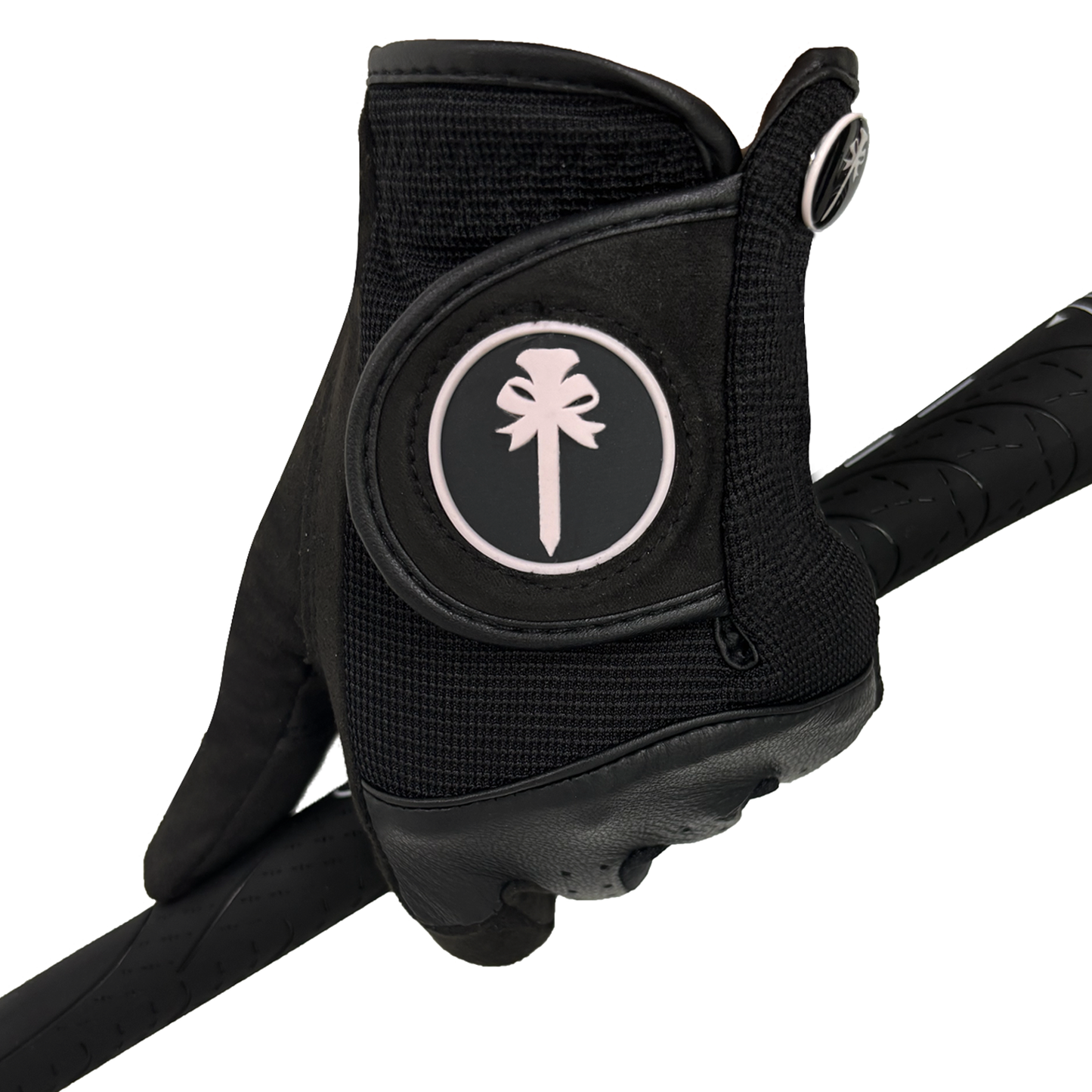 PINKTEE Women's RainGrip Golf Glove Left Hand All Weather Ladies Soft Golf Gloves with Ball Marker