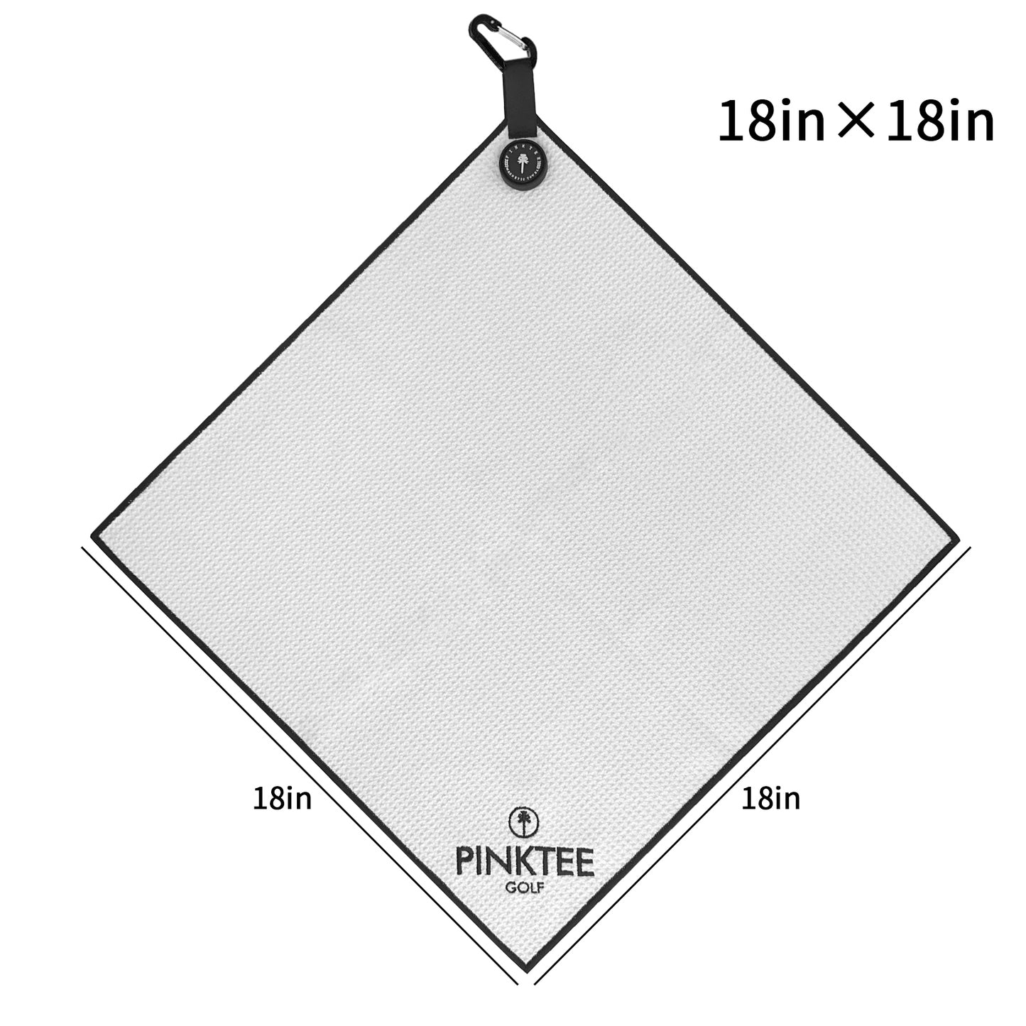 Magnetic Golf Towel, White 18x18'' Microfiber Golf Towel Golf Gifts for Men Women Strong Hold to Golf Carts or Clubs