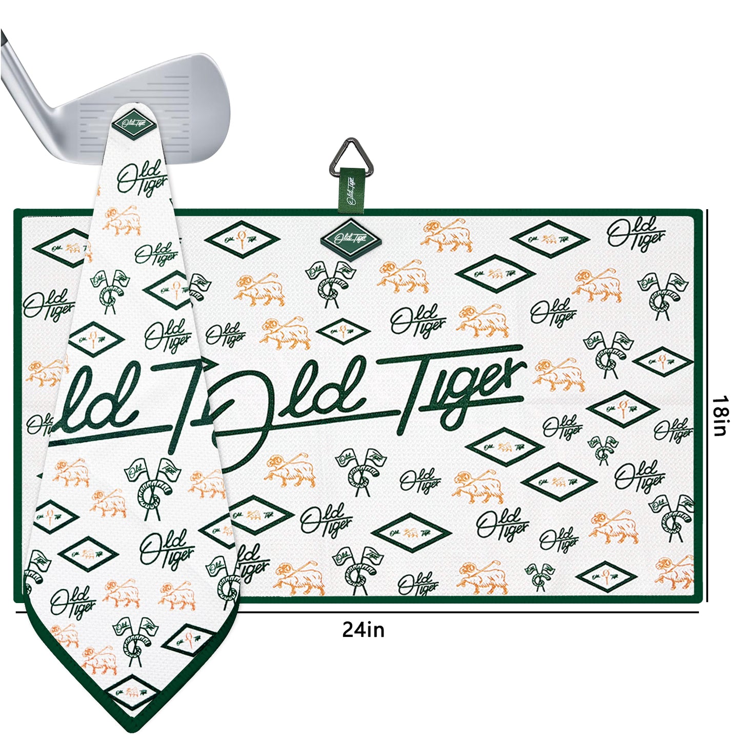 Magnetic Golf Towels, 24''x16'' Fast Drying Microfiber Waffle Azalea Golf Towel for Carts or Golf Clubs, for Men Women