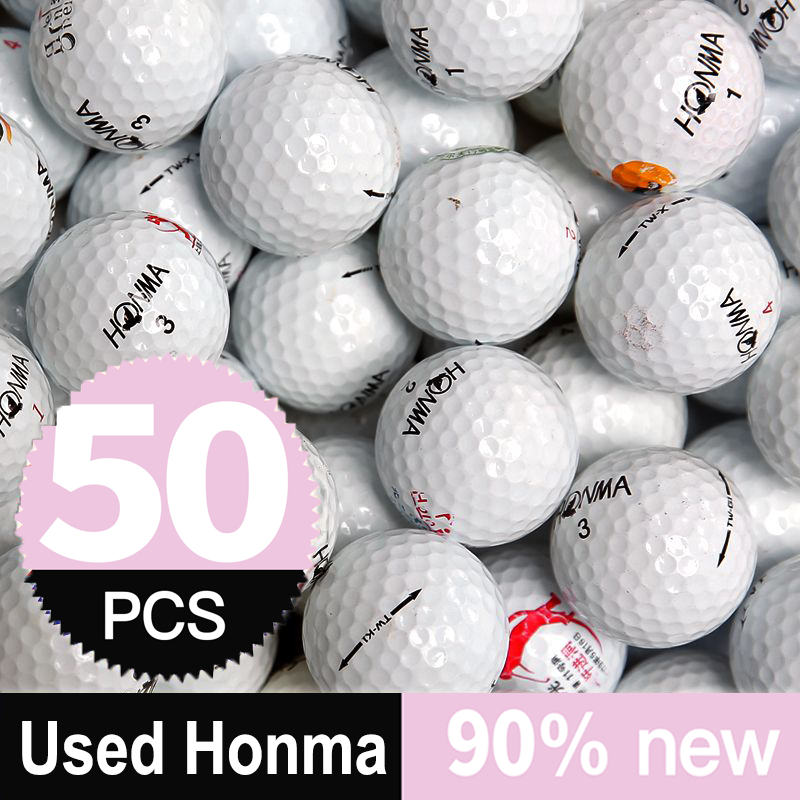 50PCS Used Honma Golf Balls with Mesh Carrying Bag Perfect for Practic